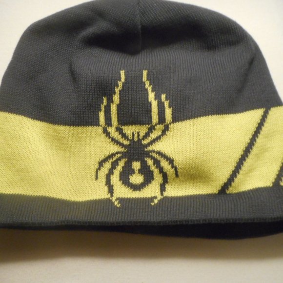 SPIDER unisex grey and yellow hat - Picture 1 of 4